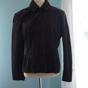 Style&Co Collection Petite Dark Brown Leather Jacket